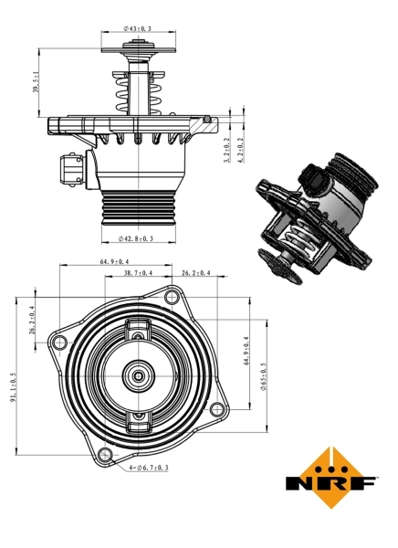 Termostat lichid racire