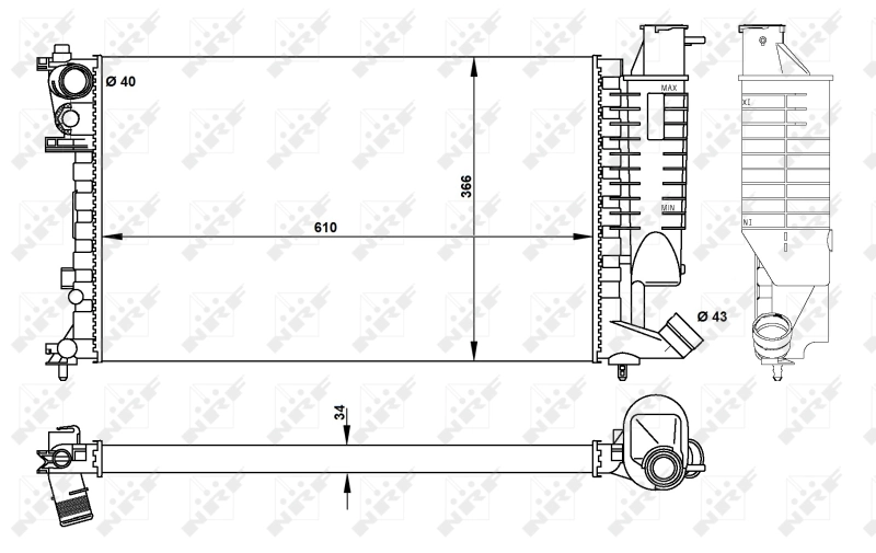 Radiator racire motor