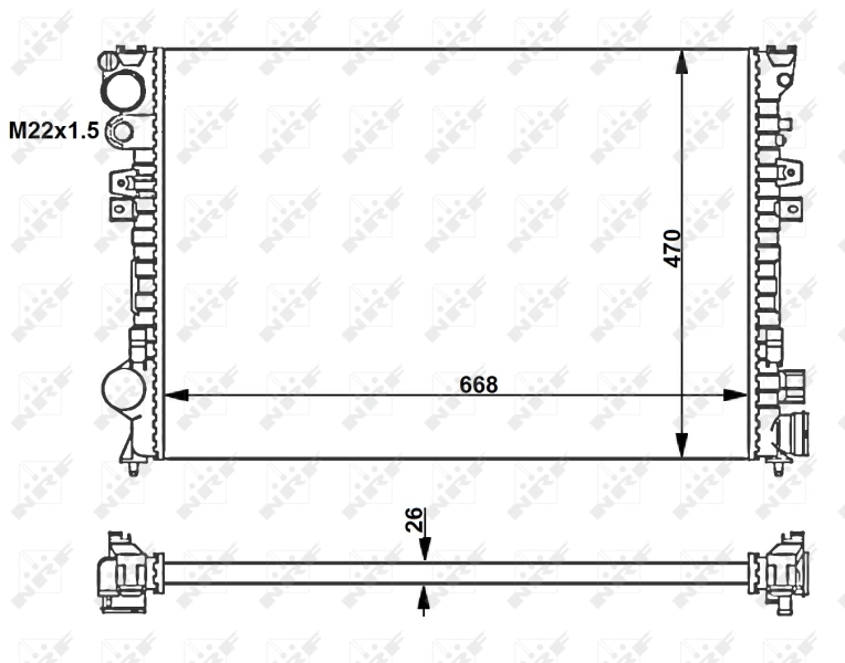 Radiator racire motor