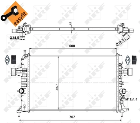 Radiator racire motor