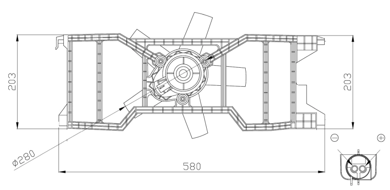 Ventilator radiator racire NRF 47944