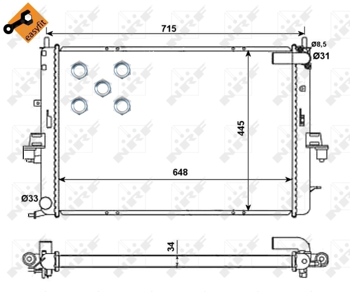 Radiator racire motor