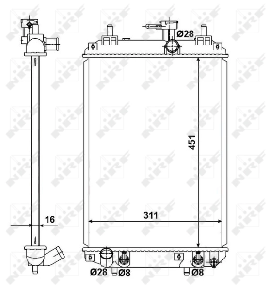 Radiator racire motor