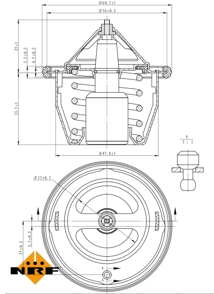 Termostat lichid racire