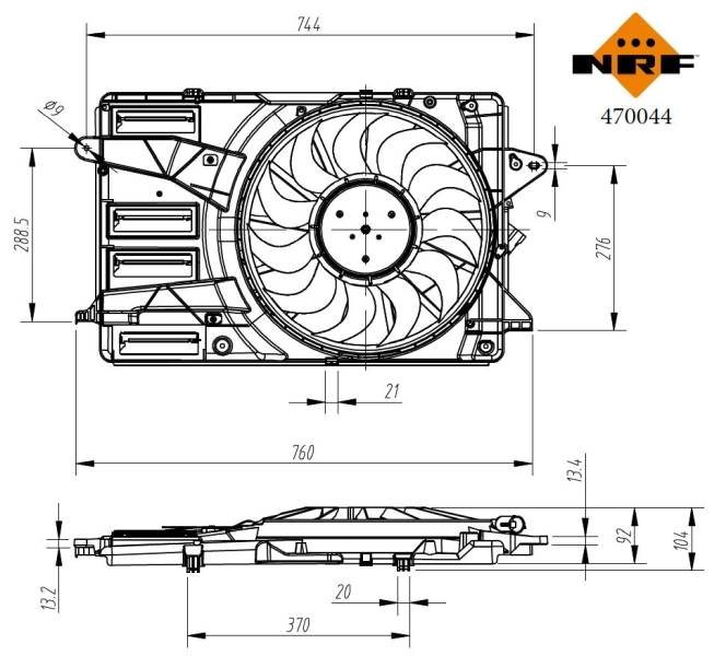 Ventilator, radiator