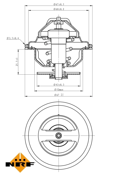 Termostat lichid racire