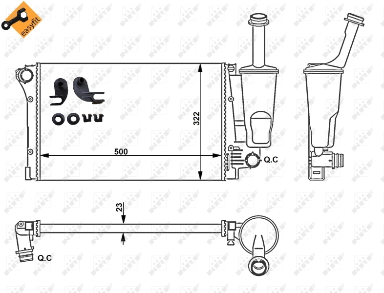 Radiator racire motor