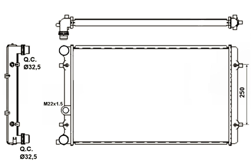 Radiator racire motor