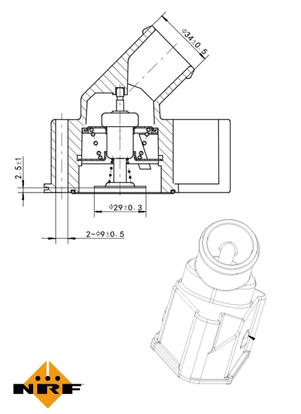 Termostat lichid racire