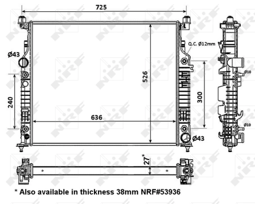Radiator racire motor