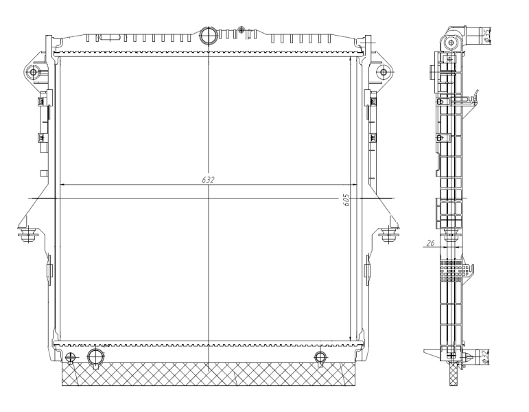 Radiator racire motor