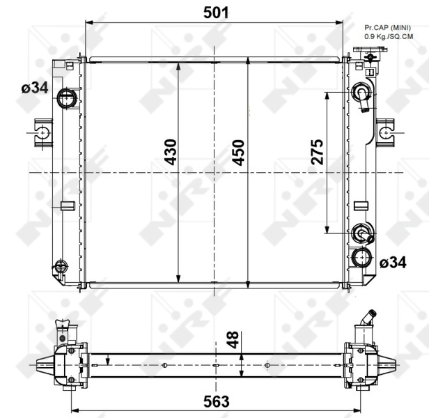 Radiator racire motor