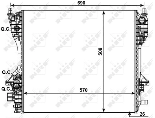 Radiator racire motor