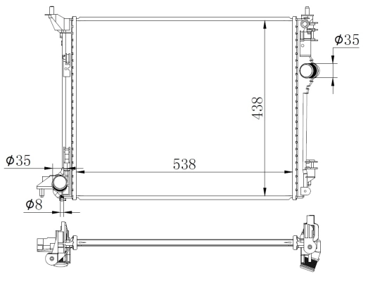 Radiator racire motor