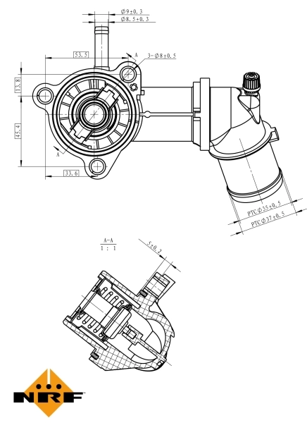 Termostat lichid racire