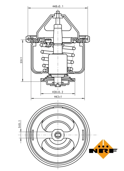 Termostat lichid racire