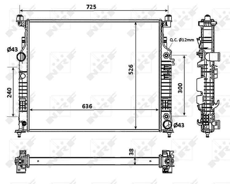 Radiator racire motor