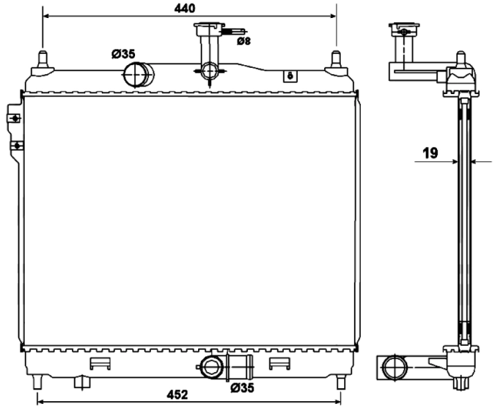 Radiator racire motor