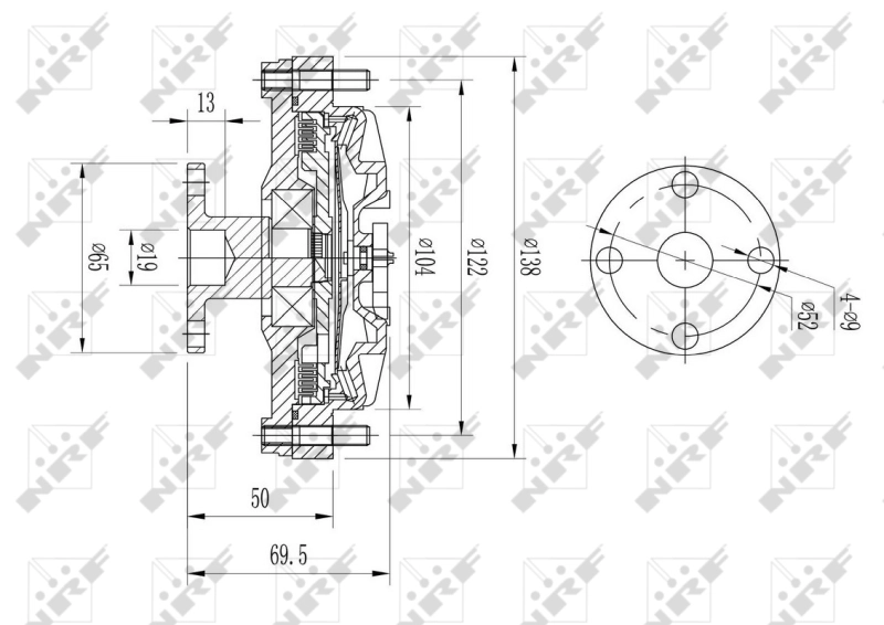 Cupla ventilator radiator