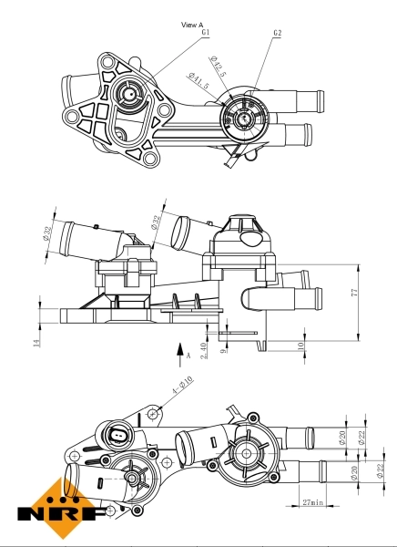 Termostat,lichid racire