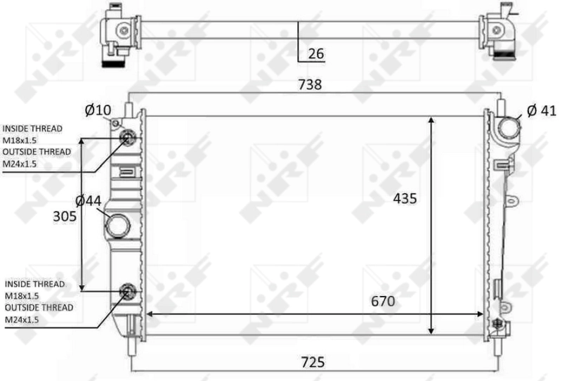 Radiator racire motor