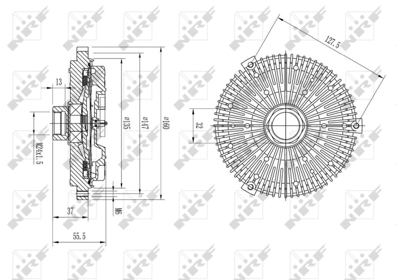 Cupla ventilator radiator