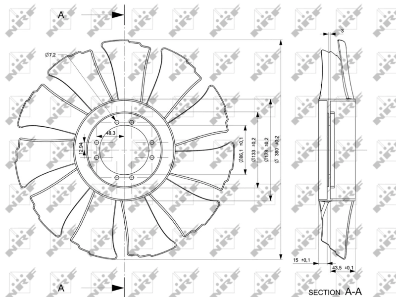 Paleta ventilator racire motor