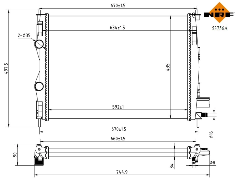 Radiator racire motor
