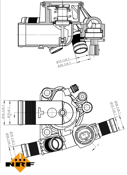 Termostat lichid racire