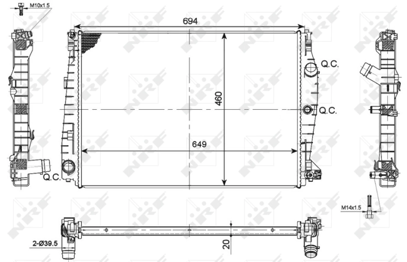Radiator racire motor