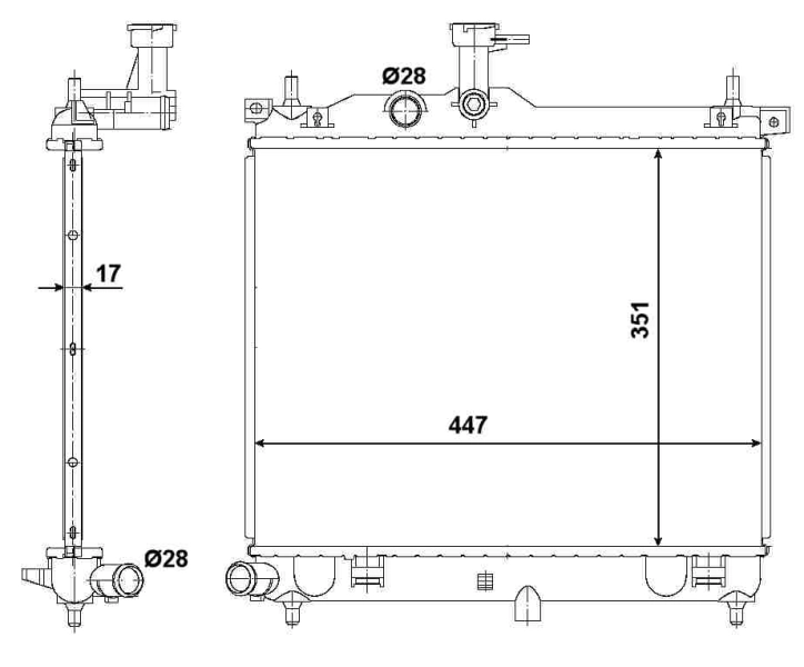 Radiator racire motor