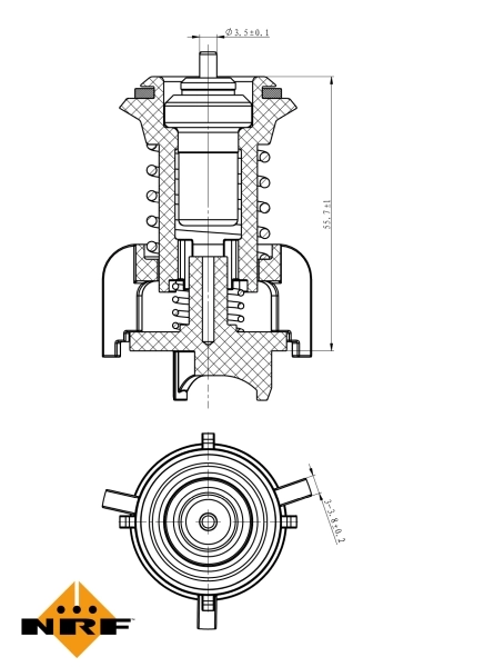 Termostat lichid racire