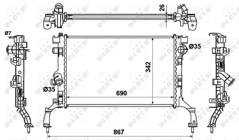 Radiator racire motor