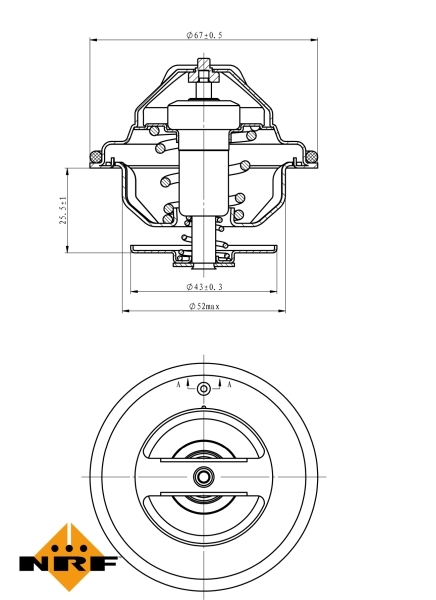 Termostat lichid racire