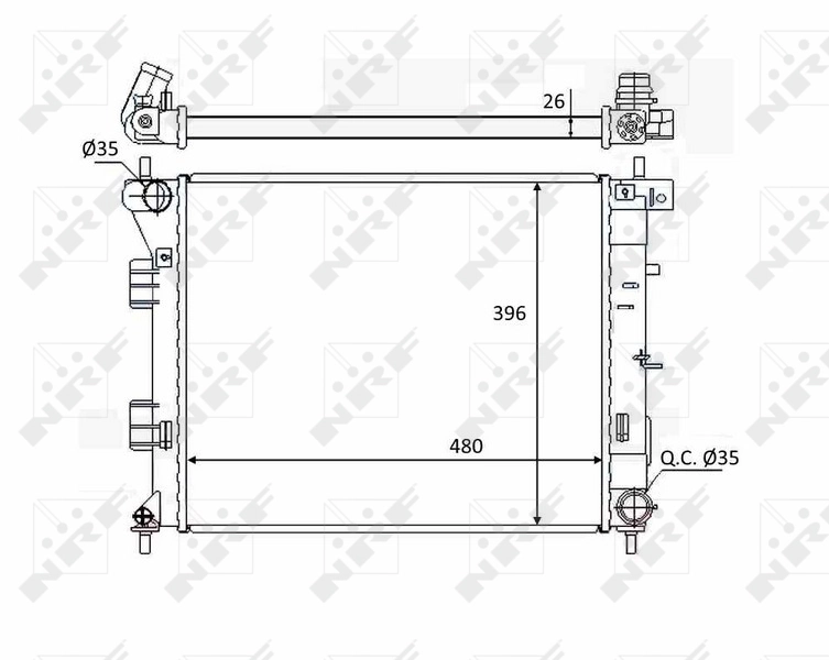 Radiator racire motor