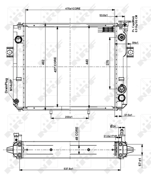 Radiator racire motor