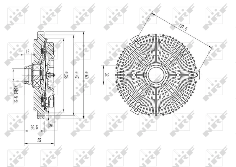Cupla ventilator radiator