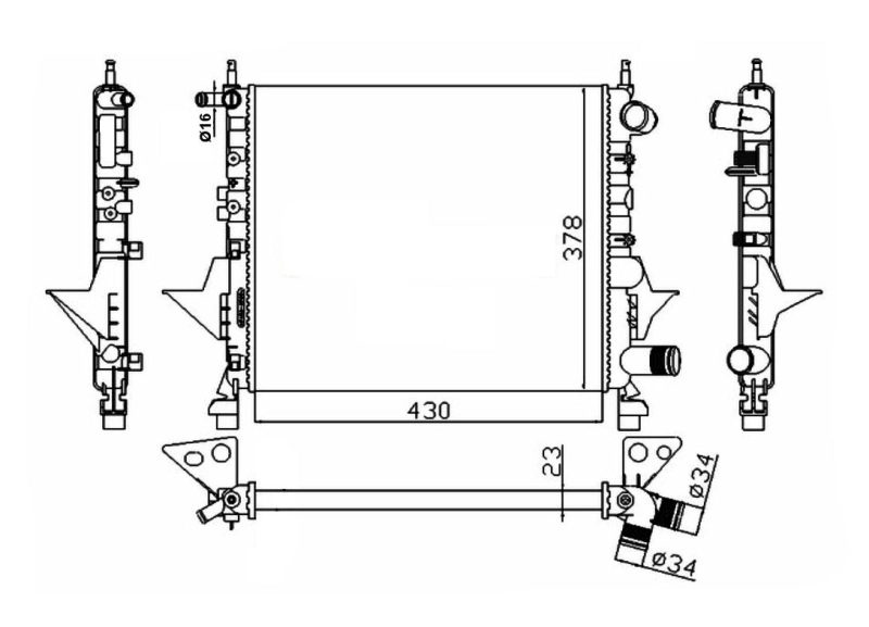 Radiator racire motor