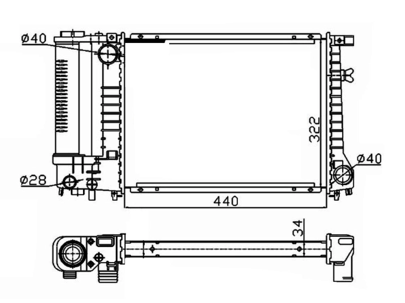 Radiator racire motor