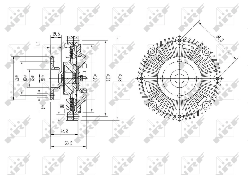 Cupla ventilator radiator