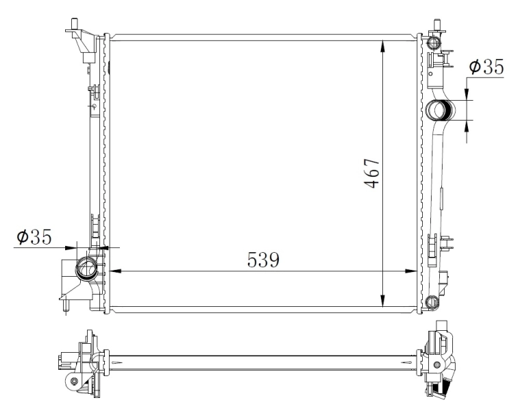 Radiator racire motor