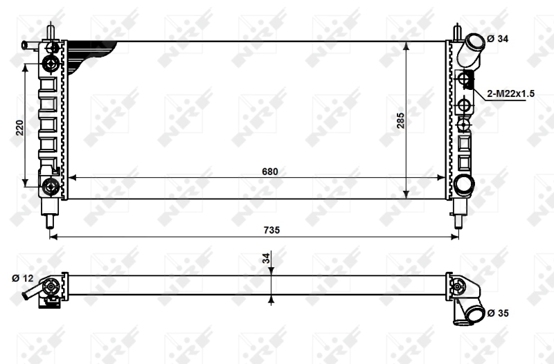 Radiator racire motor