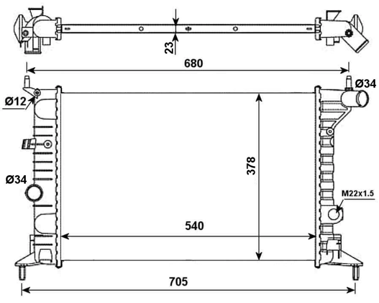 Radiator racire motor