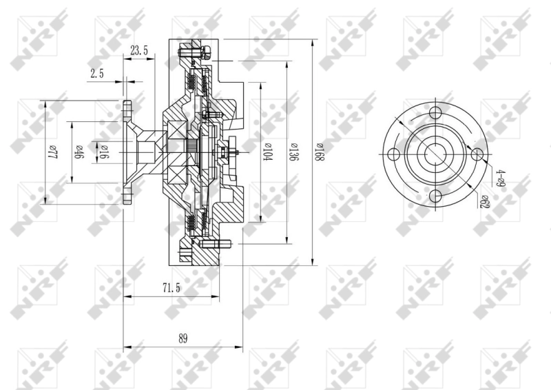 Cupla ventilator radiator