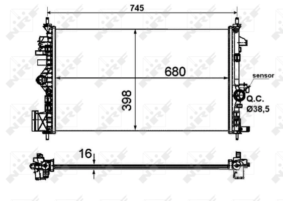 Radiator racire motor