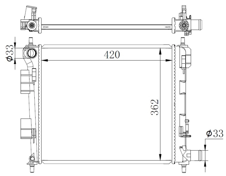 Radiator racire motor
