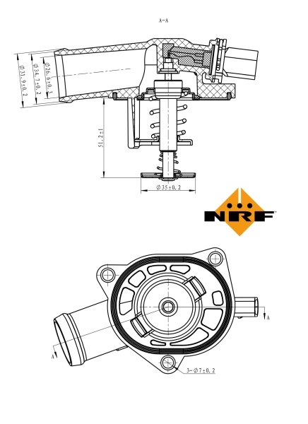 Termostat lichid racire