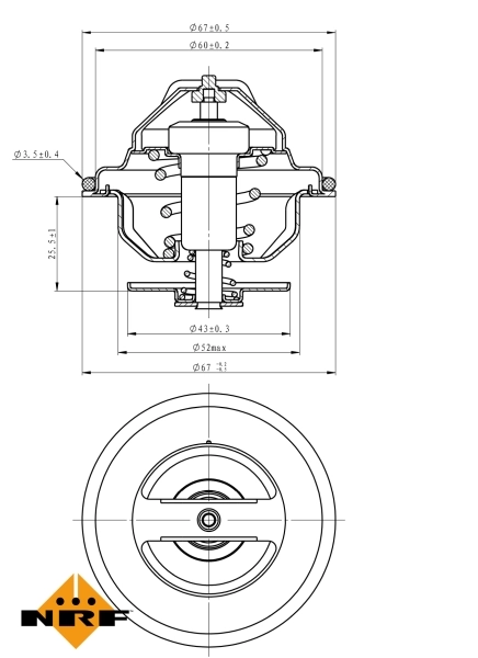 Termostat lichid racire