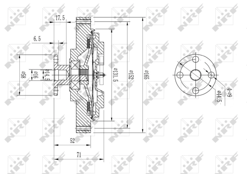 Cupla ventilator radiator