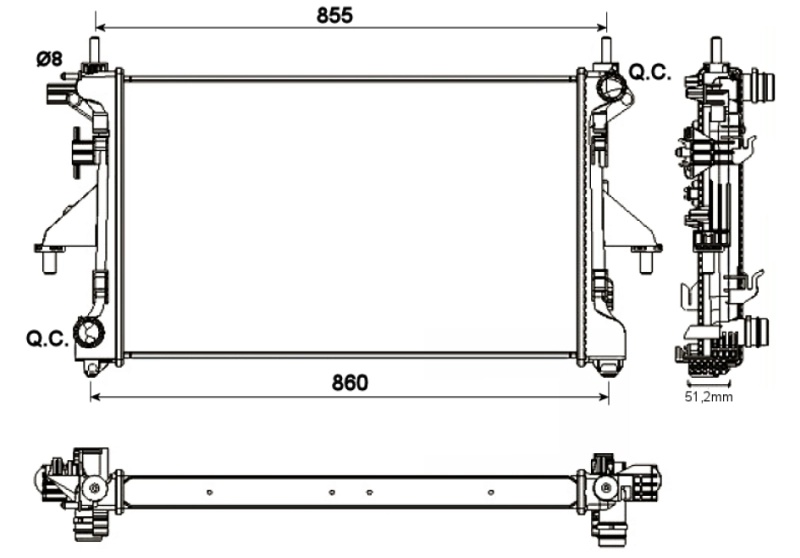 Radiator racire motor